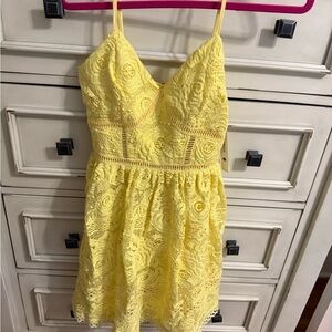 Aqua Sunshine Lace Dress
